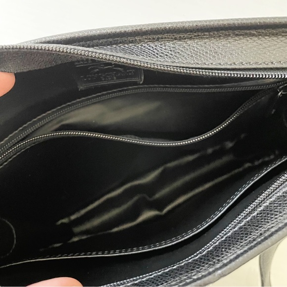 Longchamp black leather vintage minimalist shoulder crossbody bag - Picture 7 of 10